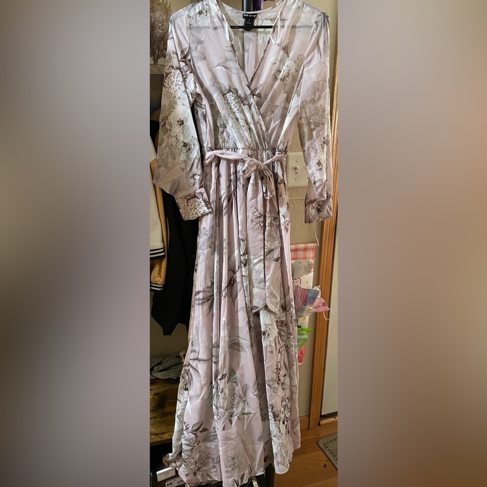 *NWOT* Kate and Lily Dusty Purple Floral Chiffon Dress